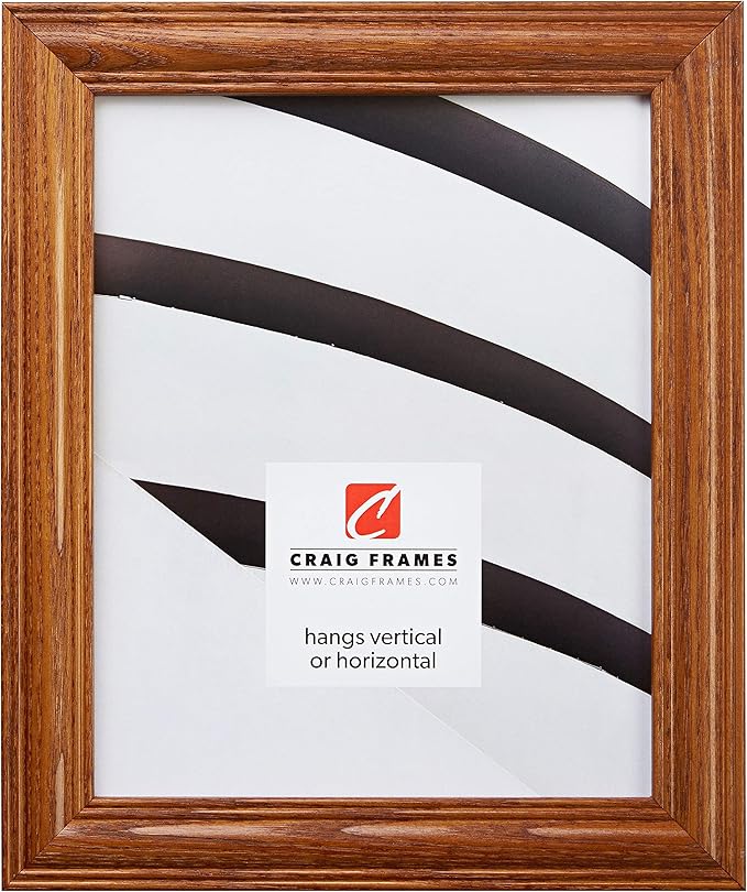 Craig Frames 11x17 Brown Picture Frame, Wall Decor for Art and Photos | Ready to hang with a protective glass front, made in the USA for a gallery display