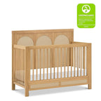 Namesake Eloise 4-in-1 Convertible Crib in Honey and Performance Sand Eco-Weave, GREENGUARD Gold Certified