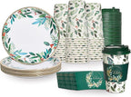 Papyrus Disposable Tabletop Plates Set - Elegant and Sturdy Plates for Any Occasion, Holiday Foliage, Dinnerware Set