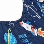 beeweed 5 Piece Kid Comforter Set Twin Size, Space Rocket Bedding Set for Teen Boys Girls