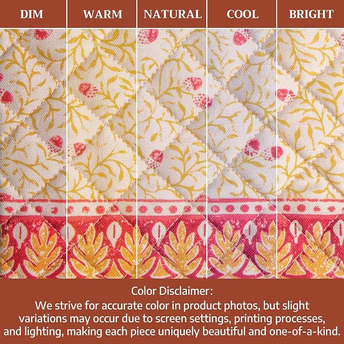 Maison d' Hermine Pot Holders 100% Cotton Potholders (8" x 8", Pack of 2) | Heat Resistant Hot Pads with Loop BBQ Cooking Baking Hotel Kitchen Handling Hot Pans Thanksgiving Christmas - Carpo