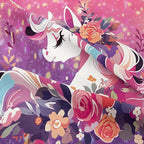 Tailor Shop Unicorn Bedding Full Size 5 Pieces Unicorn Comforter Bed in a Bag for Girls/Kids Pink Comforter Set for Kids Girls Unicorn Sheets Room Decor……