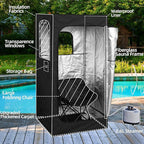 Portable Sauna for Home, 2.6L Steamer Portable Steam Sauna for Home, Personal Sauna with Big Sauna Chair, Remote Control, Oxford Fabric, 2.6’ x 2.6’ x 5.9’, Black, 1000W