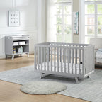 Suite Bebe Livia Convertible Crib in Gray & Gray