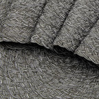 SHACOS Round Braided Placemats Set of 6 Thick Woven Placemats Washable 15 inch Circle Place Mats Non Slip Table Mats for Dining Table, Gray White