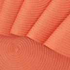SHACOS Round Braided Placemats Set of 6 Washable Cotton Polyester Round Placemats for Kitchen Table 15 inch Round Table Mats (Coral, 6)