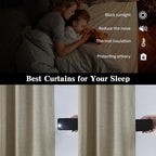108 Inch Long Blackout Large Curtains 2 Panels,70 Wide Back Tab Window Drapes with Hooks,Track System Curtain Panels for Living Room Sliding Door Modern Farmhouse 70x108 in,70x9ft Light Taupe