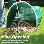 PHYEX 2 Pack 53-Gallon Reusable Leaf Bags with Flat Bottom Design - Dustpan Style Garden Bags for Easy Yard Waste Collection, Lightweight & Foldable