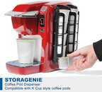 STORAGENIE Coffee Pod Holder Side Mount K Cup Pods Organizer compatible with Keurig Coffee Makers, Space Saving Kcup Storage, Perfect for Small Counters (3 Pack/For 15 K-Cups, Black)