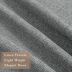 Mid Grey Pinch Pleat 100% Blackout Drapes Linen Blend, Room Divider, Room Darkening, Energy Saving, Furniture Protecting, Light Blocking Extra Wide Privacy Curtains, 240Wx84L, 1 PC