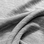 MYSKY HOME Sheer Curtains for Bedroom, Kitchen Curtain Panels Cotton Polyester Blend Fabric Linen Look Texture Light Filtering Privacy Drapes, Farmhouse Home Decor, 50" x 63", Dark Grey, 2 Pieces