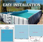 131ft Pool Cover Cable and Winch Kit Pool Covers for Above Ground Pools 10x16 Pool Cover Cable for Securing Above Ground Swimming Pool Covers(Red)