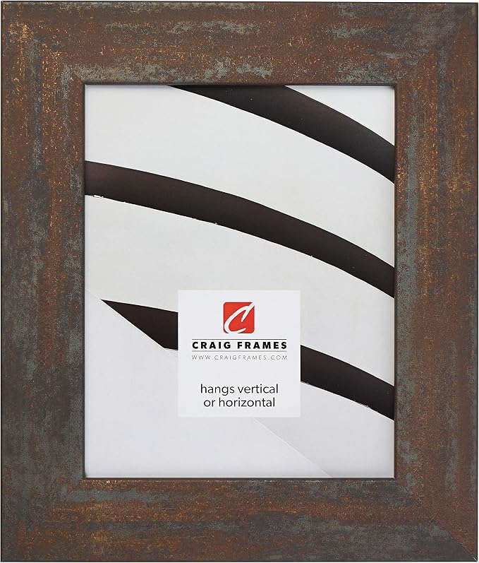 Craig Frames 16x22 Weathered Steel Picture Frame for Posters and Wall Decor | Lightweight shatter resistant acrylic facing with a rigid backing board, made in the USA