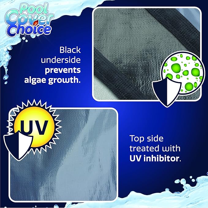 Winter Swimming Pool Cover for 15 ft Aboveground Round Pool Size, Value Plus Choice Series, Solid Material, Color - Evergreen, Pool Cover Choice 3215-4CHOICE