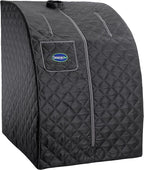 Durasage Lightweight Portable Personal Steam Sauna Spa for Relaxation at Home, 60 Minute Timer, 800 Watt Steam Generator, Chair Included (Black)