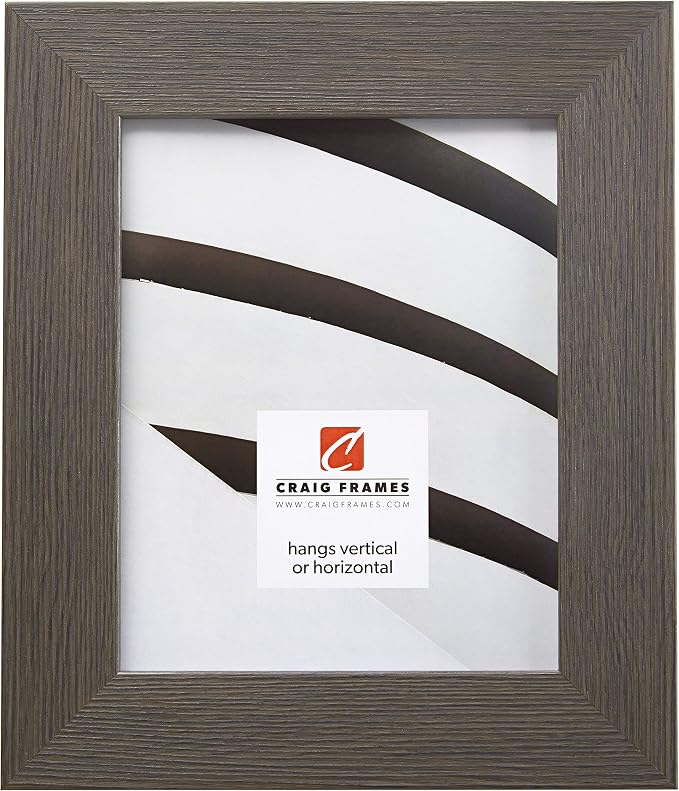 Craig Frames 24x32 Textured Grey Oak Poster Frame for Posters and Photos | Lightweight shatter resistant acrylic facing with a rigid backing board, made in the USA