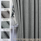 150 Inches Extra Wide Room Divider Draperies, Pinch Pleat Drapes, Absolutely Blackout Sliding Door Drapery, Total Privacy Ceiling Track Curtains, 150" W by 102" L, Mid Grey (1 Panel)