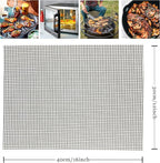 OSVINO Black Grill Mesh Mat 5 Pack Reusable Non-Stick BBQ Grill Mats 16"x12" Outdoor Barbecue Baking Accessories Works on Gas Charcoal Electric Grill for Grilling Meat, Fish, Steak, Vegetables