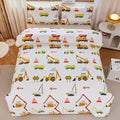 Kids Twin Comforter Set for Boys,Engineering Vehicle Comforter Set Twin,Tractor Comforter,Kids Crane Bedding Sets,Excavator Comforter with 2Pillowcases