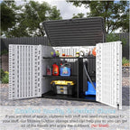 Sheds & Outdoor Storage, 34 Cu.ft Horizontal Storage Sheds Outdoor with Floor, Outdoor Storage Cabinet Waterproof for Garage Storage, Pool Storage, Bike Shed, Garden Shed
