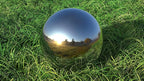 Lulu Decor, Size 18 Silver Stainless Steel Gazing Mirror Ball, Smooth Reflective Shiny Garden Decoration Globe