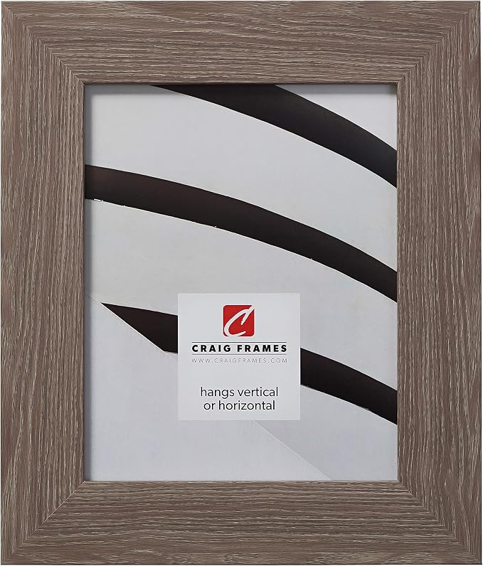 Craig Frames 24x32 Barnwood Grey Poster Frame for Posters and Gallery Wall | Lightweight shatter resistant acrylic facing with a rigid backing board, made in the USA