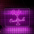 Personalized Beer O'Clock Neon Sign, Custom Wall Sign for Home Bar, Man Cave, Pub, Game Room, LED Beer Light Decor (Cocktail Bar)