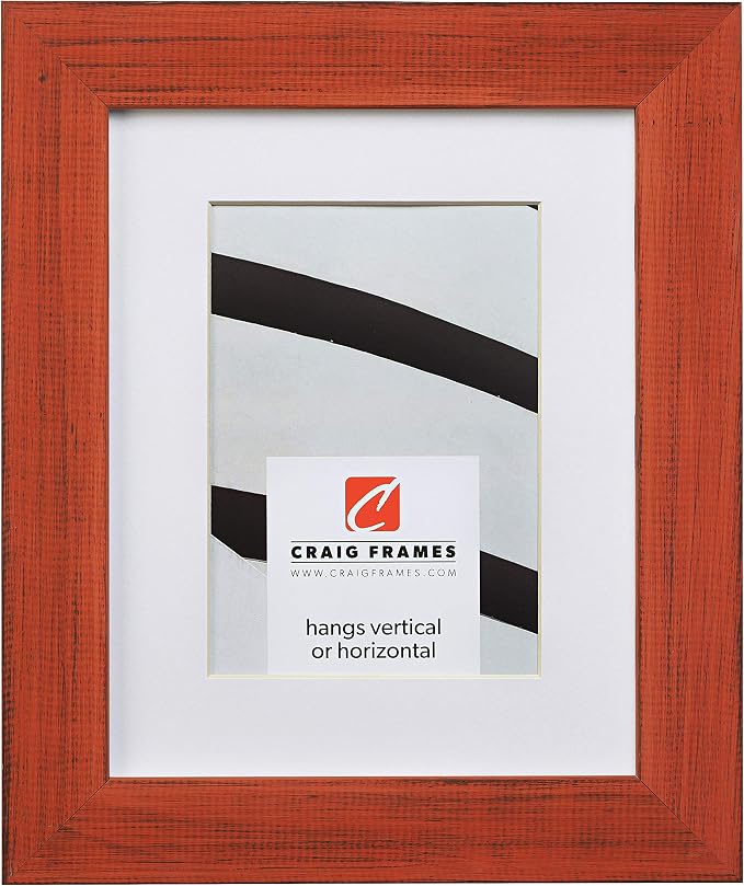 Craig Frames Jasper, 14 x 22 Inch Country Bourbon Orange Picture Frame Matted to Display a 11 x 17 Inch Photo