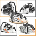 FARMMAC F070W Gas Chainsaw with 36 Inch Alloy Solid Bar, 105cc 2-Cycle Gasoline Power Chain Saws, 4.8KW 6.5HP Power Chain Saw for Milling Work, All Parts Compatible with MS070 090 Neotec NS8105