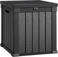 YITAHOME Deck Box, 51 Gallon Weatherproof Outdoor Storage Container for Patio Cushions, Pool Supplies, Garden Tools, Lockable Lid and Side Handles, Black