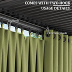 Gazebo Universal Replacement Privacy Curtain,10'×13' Gazebo Outdoor Waterproof Curtains, 4-Panels Sidewall Curtains with Double Zipper for Patio Canopy, Garden and Backyard (Curtain Only)