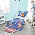 Hand Tufted Football Bedroom or Bathroom Rug – 17.75x30 in; 100% Cotton Kids Bathroom Mat; Decorative Kids Area Rug