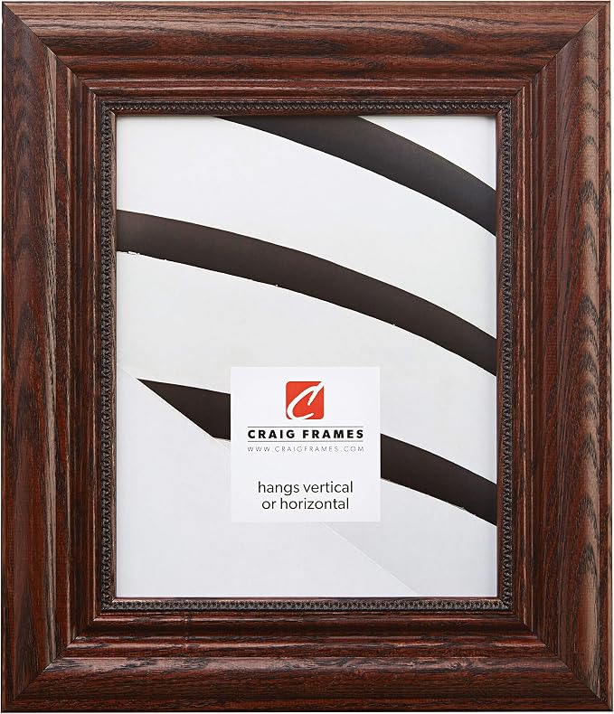 Craig Frames 16x22 Brown Picture Frame, Wood Wall Decor for Art and Photos | A lightweight, shatter resistant acrylic front, made in the USA for a gallery display
