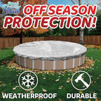 Winter Swimming Pool Cover for 18 ft Aboveground Round Pool Size, Top Choice Series, Solid Material, Color - Cobalt Blue, Pool Cover Choice 2018-4CHOICE