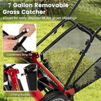 Goplus Manual Lawn Mower, 16 Inch 5-Blade Walk-Behind Cordless Grass Cutter with 7 Gallon Removable Grass Collect Bag, Adjustable Cutting Heights, Push Reel Lawn Mower for Yard, Garden