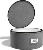 Sorbus China Storage Container – Dinnerware Organizer for Bowl Plate Storage with Lid (Holds Service for 12) with Felt Protectors – 9" x 6"