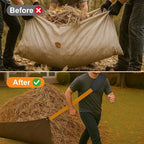 Heavy Duty Leaf Tarp Strap, 10.2 ft Yard Tarp Pulling Tool, Reusable Waste Tarps Shoulder Strap for Efficient Outdoor Leaf Debris Cleaning and Moving