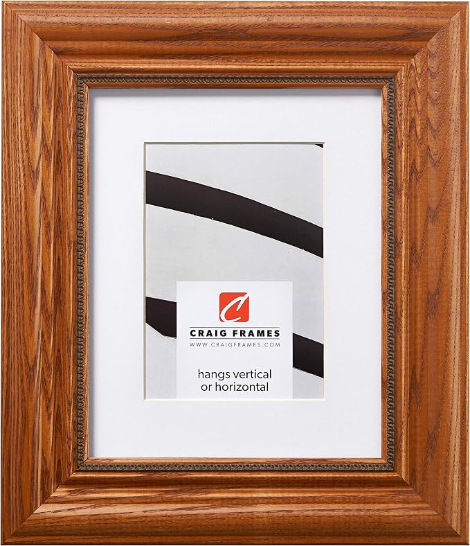 Craig Frames 20x30 Brown Picture Frame Matted to 16x24, Wood Wall Decor | A lightweight, shatter resistant acrylic front, made in the USA for a gallery display