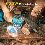 SEESII Mini Chainsaw 8 inch,Cordless Chainsaw w/ 2pcs 2000mAh Batteries,Oiler System & Replacement Chain,Handheld Chain Saw w/Safety Lock,Battery Powered Chain saw for Wood Tree Cutting,CH820+