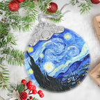 Christmas Ornament - Stained Glass Van Gogh Starry Night - Home Decor - Holiday Present Ideas - Gift Exchange