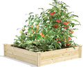 Greenes Fence Original Pine Raised Garden Bed, 4' x 4' x 10.5" - Made in USA with American Pine