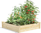 Greenes Fence Original Pine Raised Garden Bed, 4' x 4' x 10.5" - Made in USA with American Pine