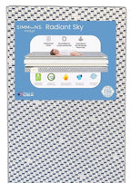Delta Children Perry 6-in-1 Convertible Crib - Greenguard Gold Certified, Moonstruck Grey + Simmons Kids Radiant Sky Dual Sided Baby Crib Mattress and Toddler Mattress (Bundle)