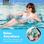 SLOOSH Inflatable Pool Floats Adult,2 Packs Floating Lounge Chairs,Blow up Pool Noodles for Adult Heavy Duty,Floating Chair for Party Summer Water Beach Lake Fun