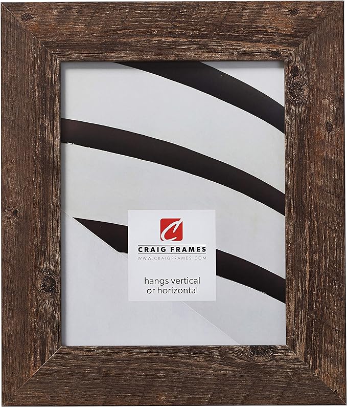 Craig Frames 14x18 Brown Oak Picture Frame for Posters and Gallery Wall | Lightweight shatter resistant acrylic facing with a rigid backing board, made in the USA