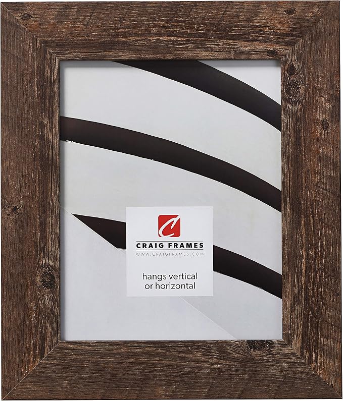 Craig Frames 16x22 Brown Oak Picture Frame for Posters and Gallery Wall | Lightweight shatter resistant acrylic facing with a rigid backing board, made in the USA