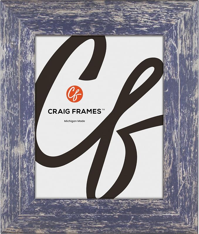 Craig Frames 25x29 Blue Picture Frame for Posters, Gallery Wall, and Photos | Lightweight shatter resistant acrylic facing with a rigid backing board, made in the USA