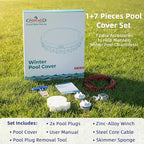 Pool Covers for Above Ground Pools - 30 ft Round Winter Pool Cover, Extra Durable Cold- and UV-Resistant Heavy-Duty Swimming Pool Cover for Winterizing