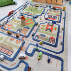 IVI 3D Play Carpets, 71 x 52.5 Inch, Traffic Educational Toddler Mat Rug for Bedroom, Kids Den, or Playroom, Large