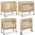 3-in-1 Folding Portable Crib, Natural, Large